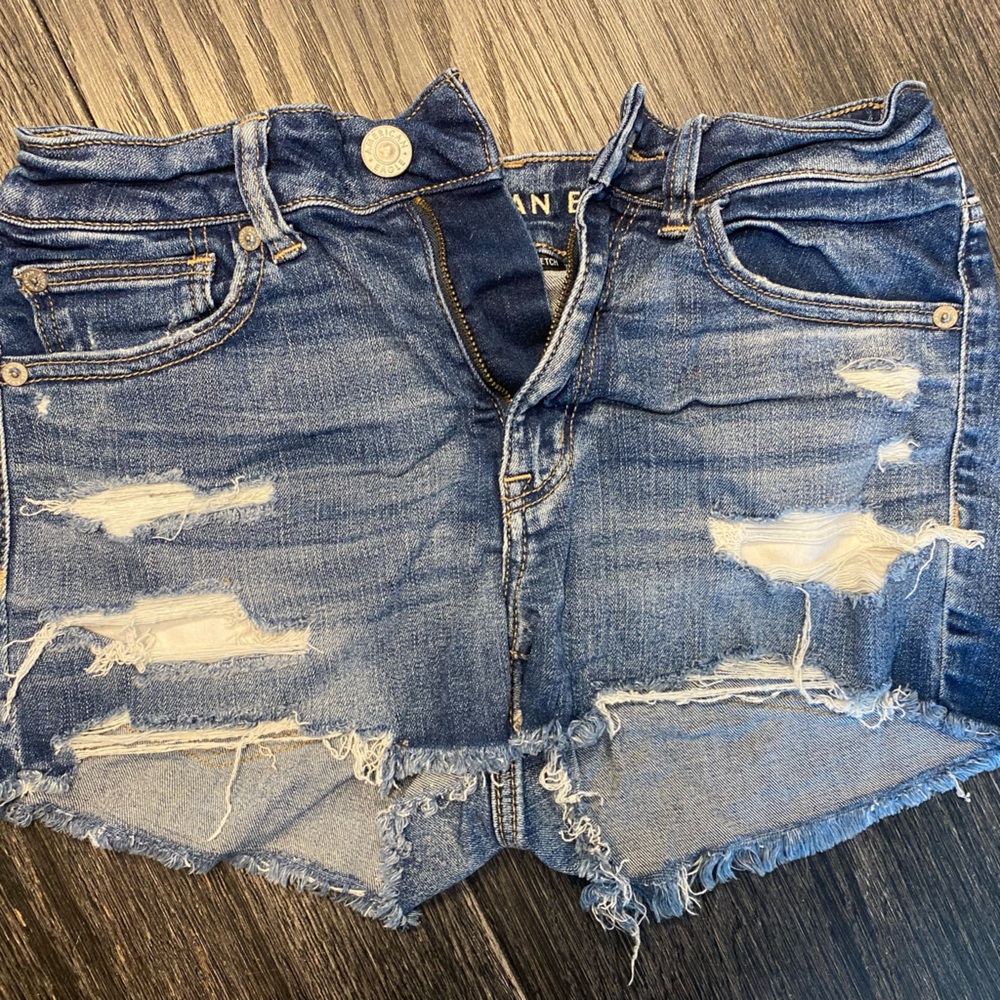 American Eagle Outfitters Ripped Blue Jean Shorts